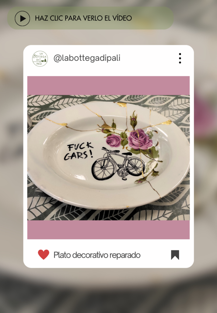 Restauración de piezas de cerámica en Zaragoza a través del arte japonés del Kintsugi.