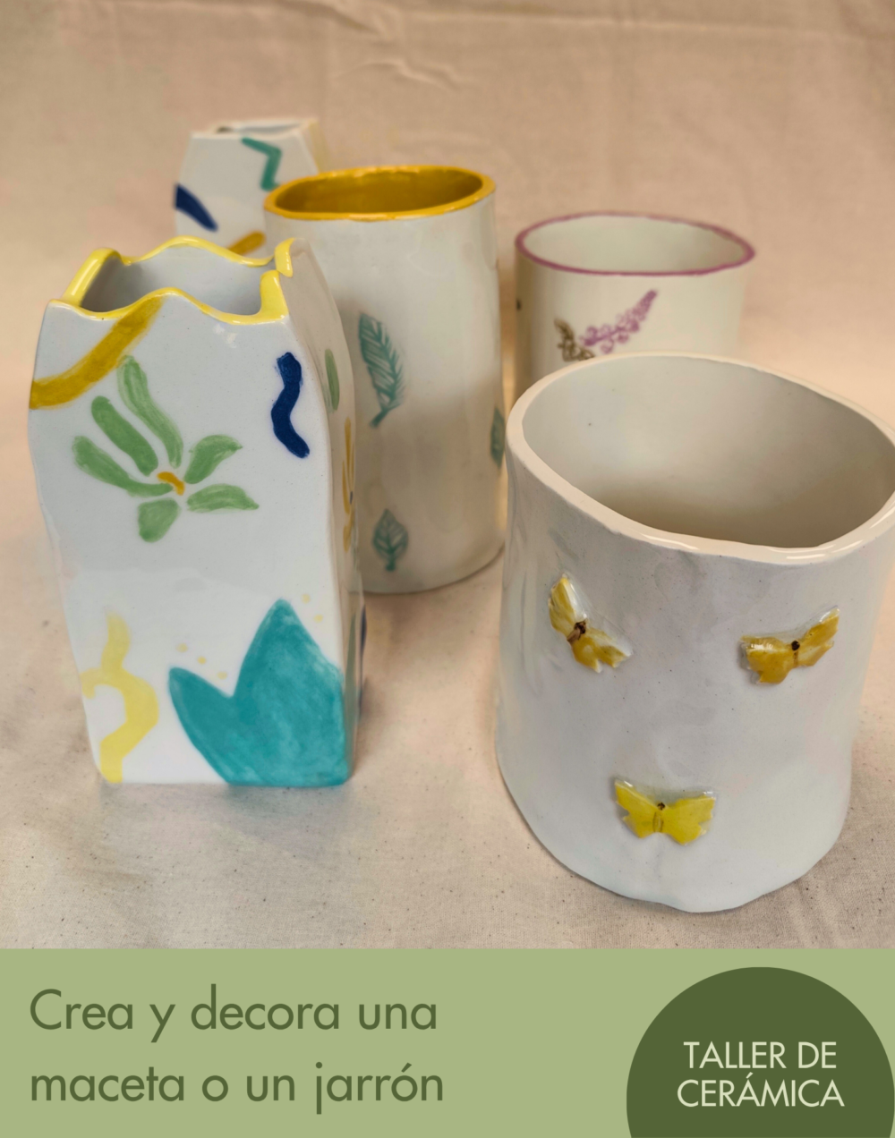 Taller de cerámica Crea y decora una maceta o un jarrón