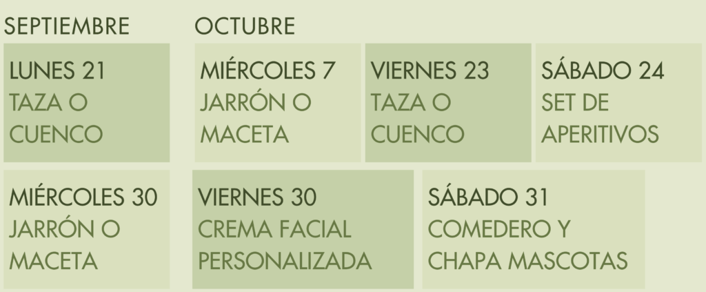 Talleres septiembre - octubre