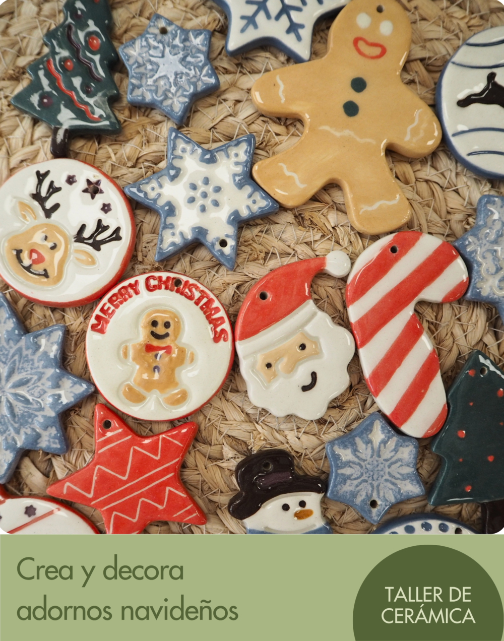 Crea y decora adornos navideños de cerámica